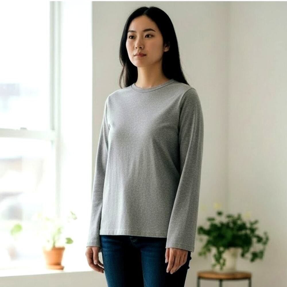 COTTON COUTURE Women's New w/Tags Gray Heather Stretchy Pullover Top - Size: M